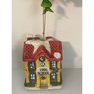 Badcock Vintage 1995 Christmas Bell‎ Ornament School Light Up On Christmas Tree